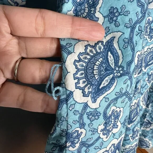 NEW RHODE Sz XS Ozzie Mini Dress One Shoulder Aqua Lotus Floral - Picture 6 of 10